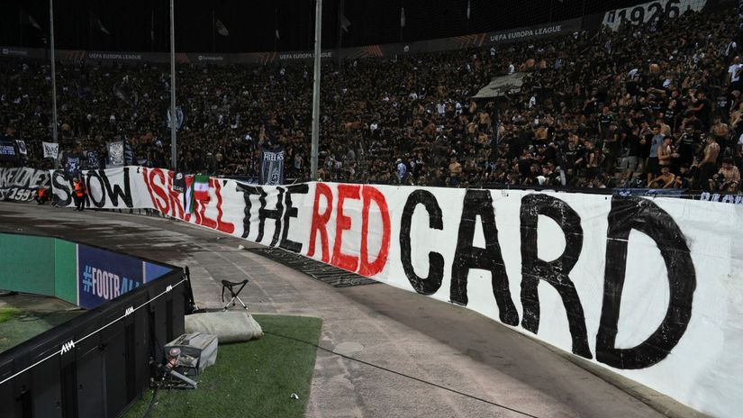 Ukazte Izraelu cervenu kartu Protesty v Solune