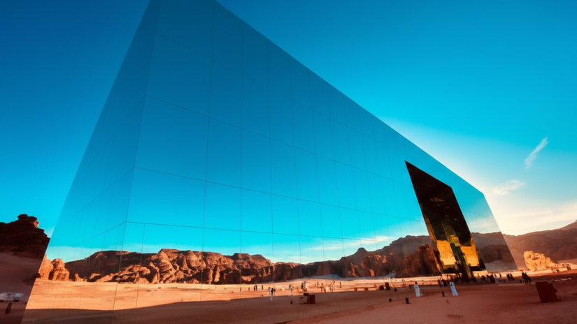 Architektonicka fatamorgana Najvacsia zrkadlovabudova na svete zapisana v Guinessovej knihe Na co sluzit