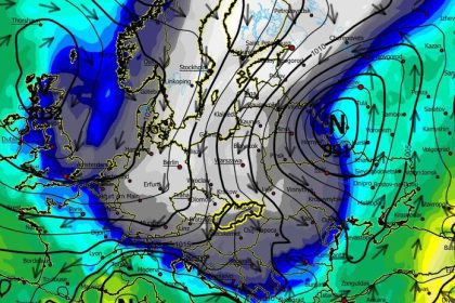 Do Evropy prichadza arkticky vzduch Teploty klesnu az o 20 stupnov