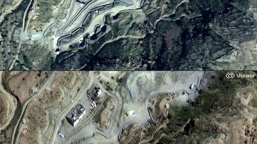 Pred a po naletoch satelitne snimky odhaluju co zostalo z iranskych vojenskych zariadeni