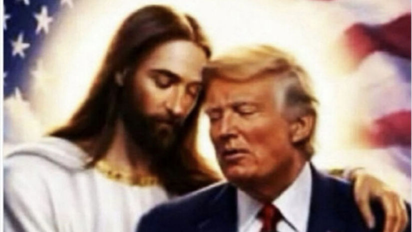 Lavicovi sialenci to nebudu mat v laske Trump rozviril veriacich dalsou fotkou Jezisa