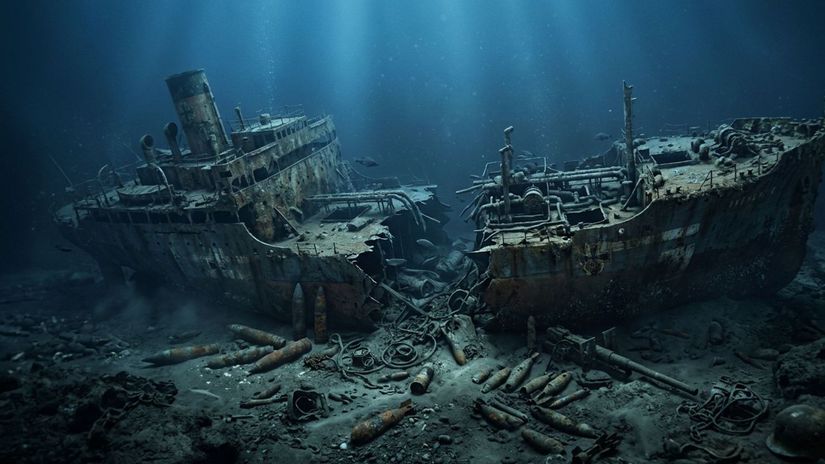 Oblubene europske plaze sa mozu v okamihu zmenit na smrtelnu zonu na dne mora hnijuu tisice ton vybusin a nacisticky tanker Franken s 15 miliona litrami nafty